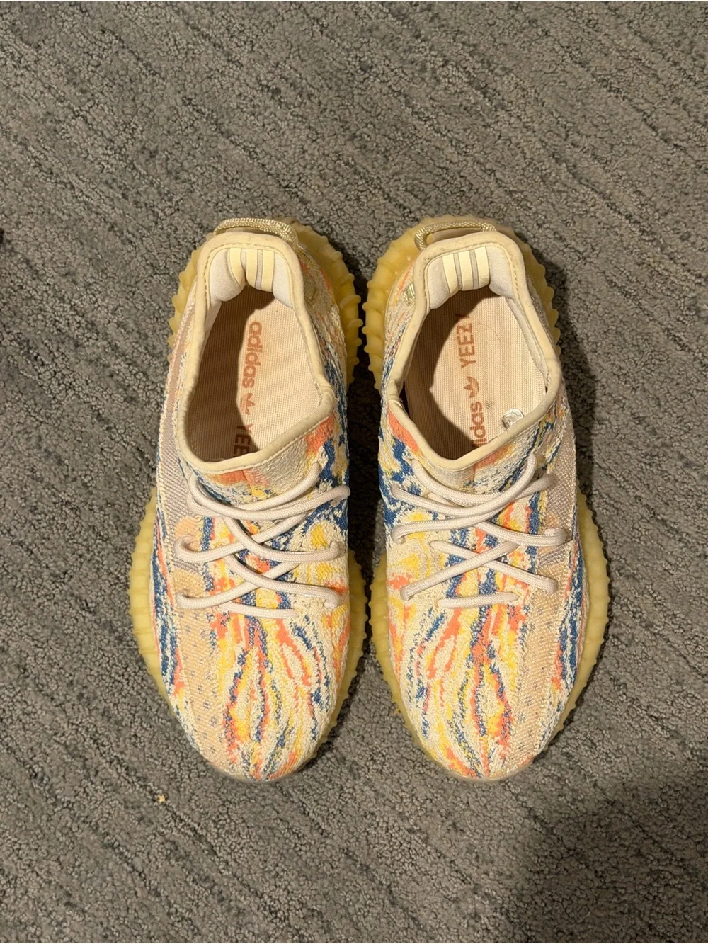 adidas Kids Multicolor Knit Sneakers in Yellow, Blue & Orange